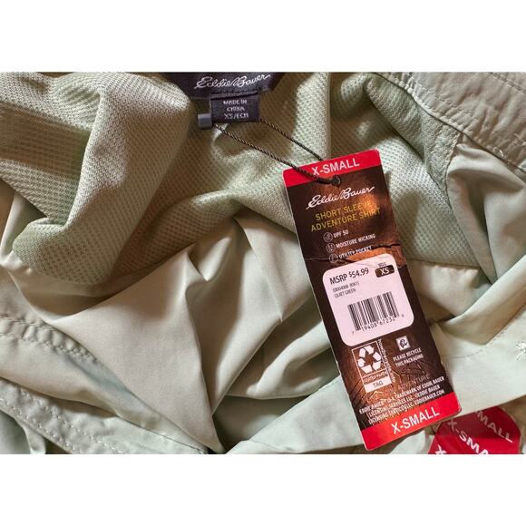 Eddie Bauer Women’s Outdoor Shirt - XS (Quiet Green) NWT - Picture 10 of 12